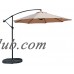 Baner Garden 10' Offset Hanging Patio Adjustable Umbrella Outdoor Parasol Cantilever Set with 4 pieces Heavy Duty Stand, Light Brown (CA-2001-AB)   566449810